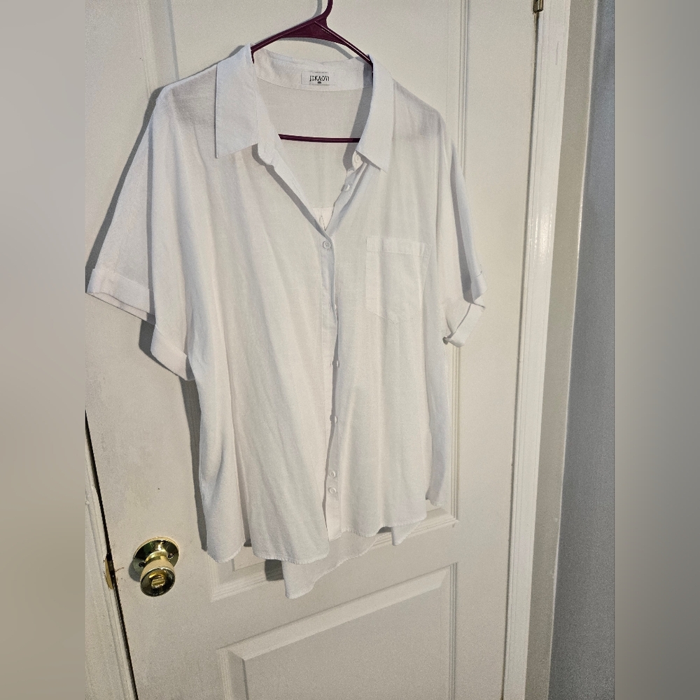 Womens White Button Down Shirt